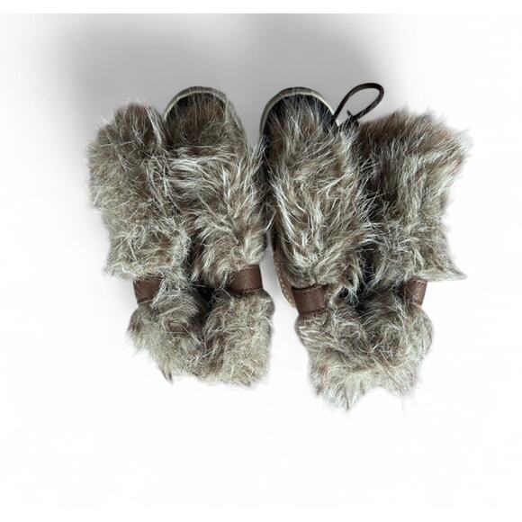 Sorel Joan of Arctic Brown Fur Snow Winter Boots Womens Size 6 Waterproof - Picture 7 of 9